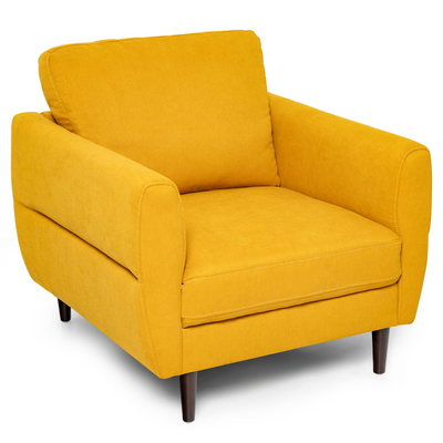 Giantex Sofa Chair, Upholstered Mid-Century Modern Accent Chair 