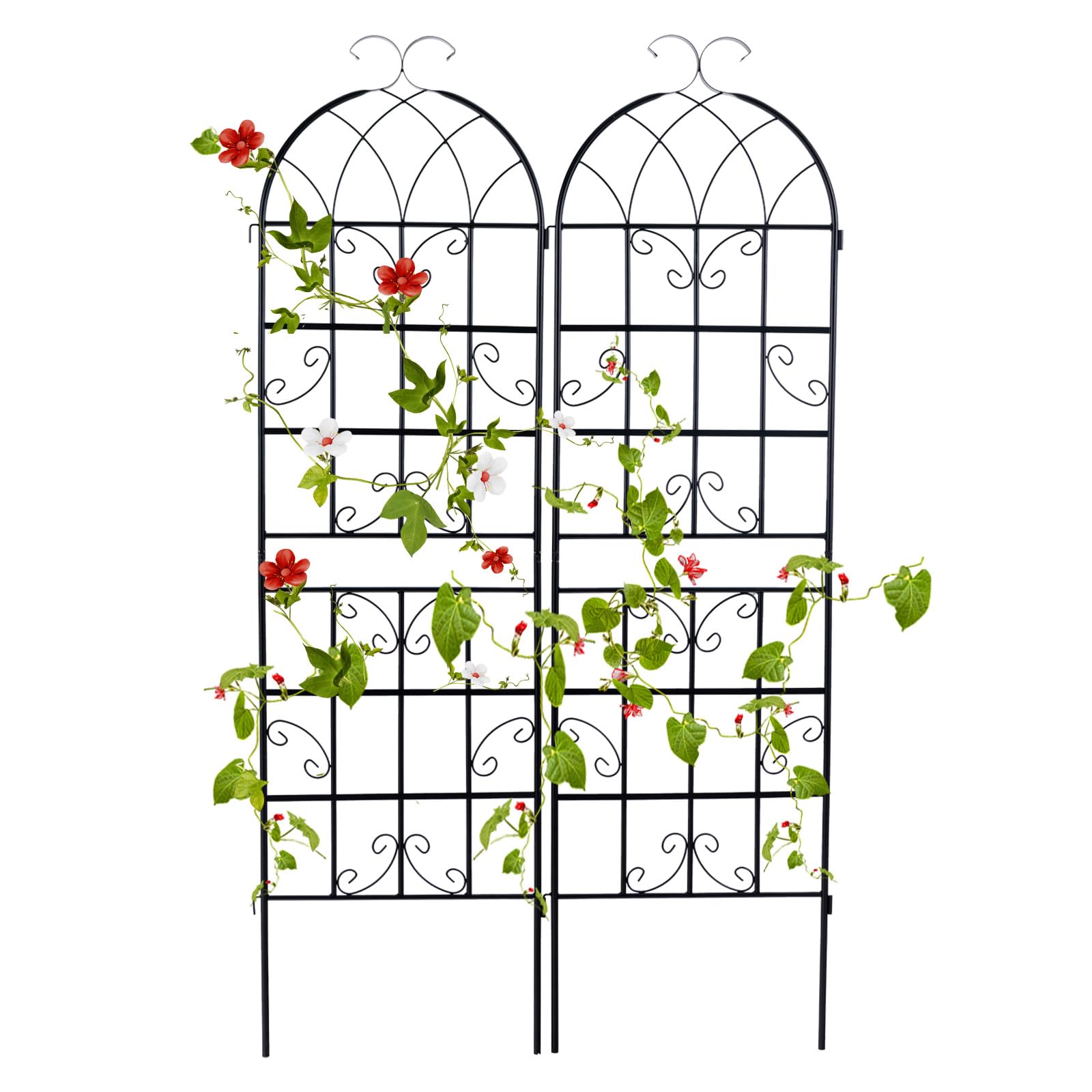 Giantex Trellis for Climbing Plants Outdoor, 6 FT Tall Galvanized Steel Garden Trellis 