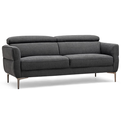 Giantex Couch, Upholstered Loveseat with Lift-up Headrest and Metal Legs 