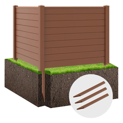 Giantex Air Conditioner Fence 2/4 Panels - 48''W x 36''H Outdoor Privacy Screen Trash Can Enclosure with 3 Stakes 