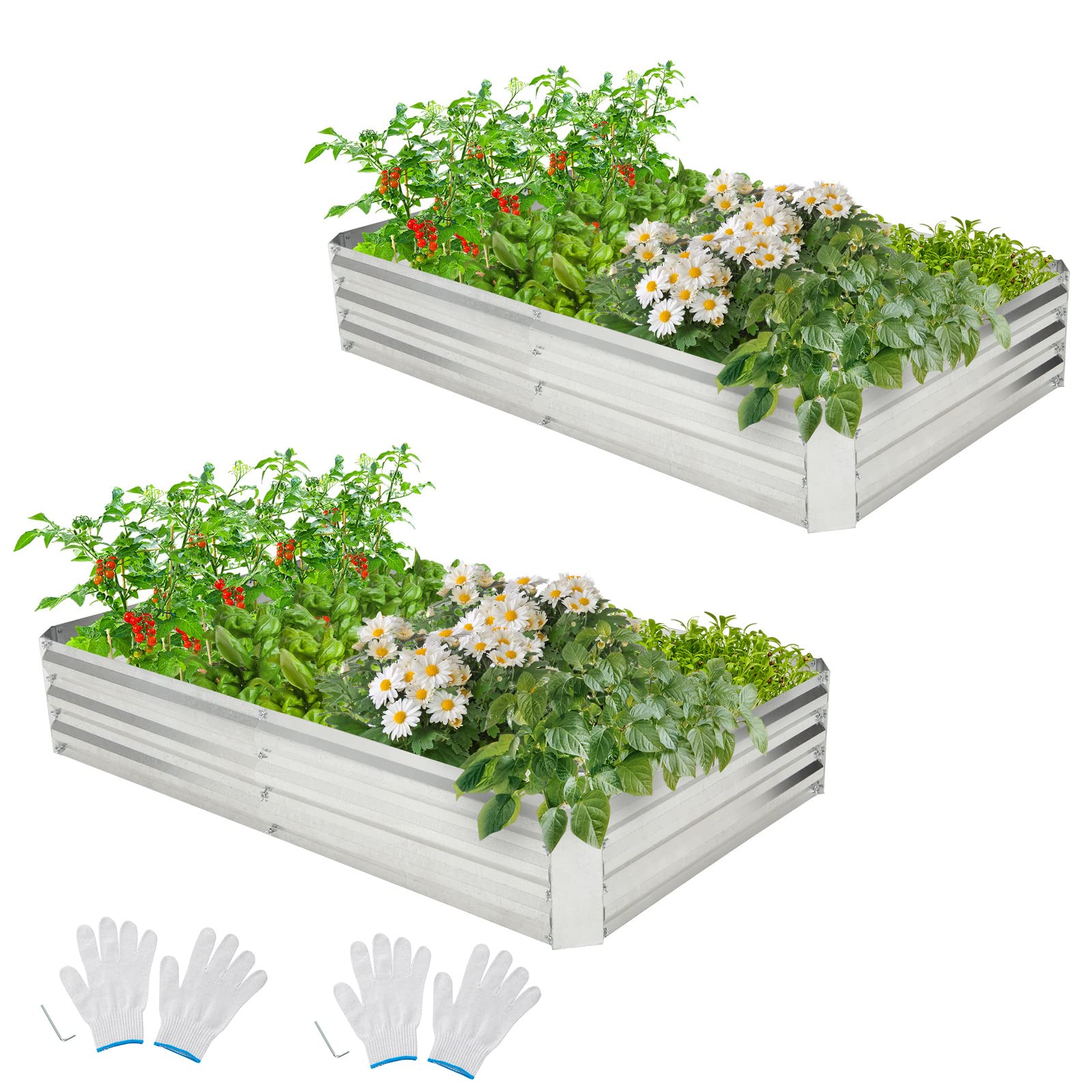 Giantex Galvanized Raised Garden Bed 