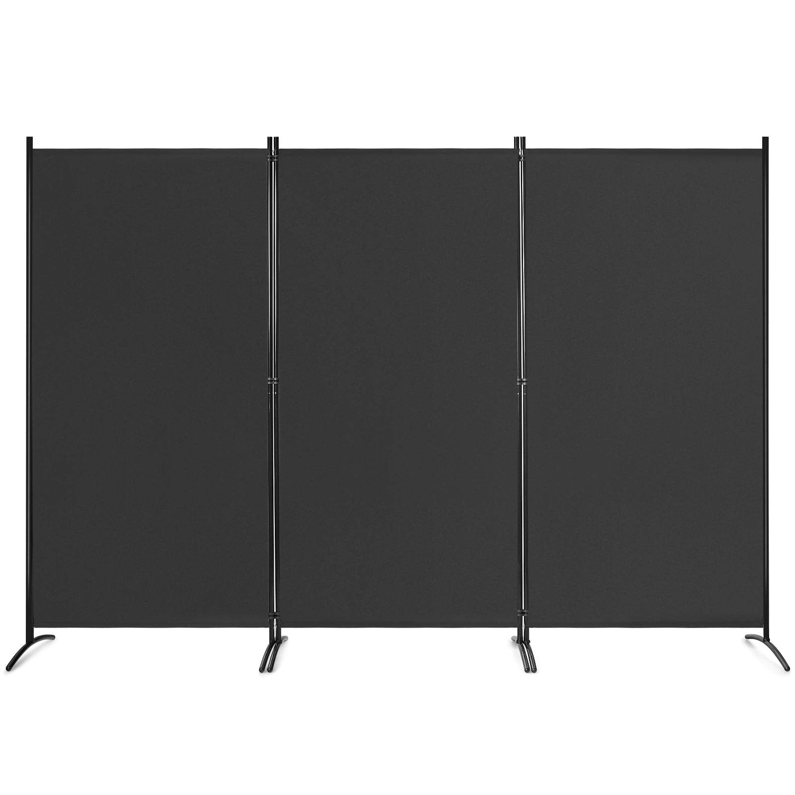 Giantex 6 Ft 3 Panel Room Divider, Folding Portable Privacy Screen w/ Durable Hinges Steel Base 