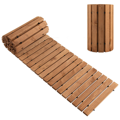 Giantex 8ft Wooden Garden Pathway 