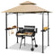 Giantex Grill Gazebo, 8ft x 5ft Grill Station with Canopy, Outdoor Grill Shelter Barbecue Tent