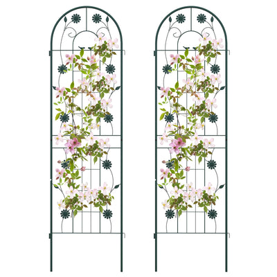 Giantex Garden Trellis, Tall Galvanized Steel Trellis for Climbing Plants 