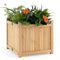 Giantex 15” Planter Raised Garden Bed - Wooden Planting Box, Outdoor Folding Square Planter