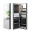 CHARMAID Wall/Door Mounted Jewelry Armoire with 3-Color LED Lights, 47.2