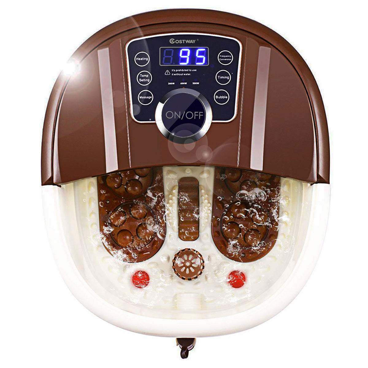 Giantex Foot Spa Bath Massager with Heat with 16 Pedicure Shiatsu Roller Massage Points 