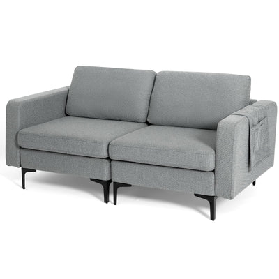 Giantex 2-Seat Sofa Couch, 66" L Modern Loveseat 