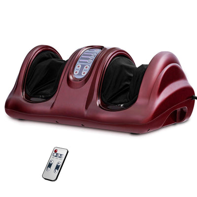 Giantex Nerve Pain Therapy Spa Gift Deep Kneading Rolling Massage for Leg Calf Ankle, Burgundy/Red/Black/Gray 