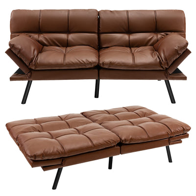 Giantex Futon Sofa Bed, Convertible Memory Foam Futon Couch Sleeper 