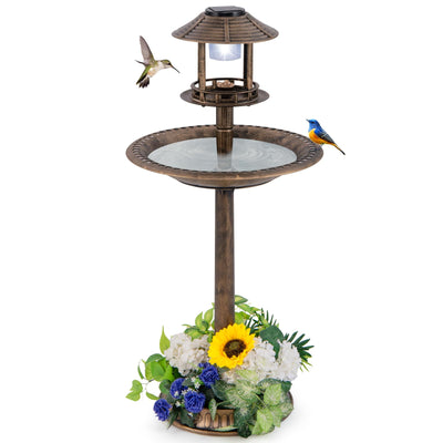 Giantex 42 inch Bird Bath Solar Lighted 