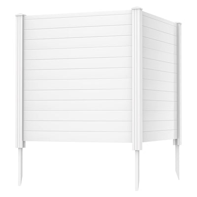 48''H Decorative Air Conditioner Fence Trash Can Enclosure with 3 Stakes 