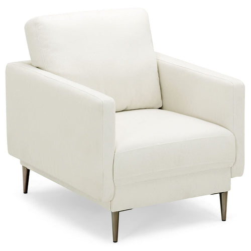 Giantex Sofa Couch, for Bedroom, Reception Rooms, Chair & Loveseat(Grey & White)