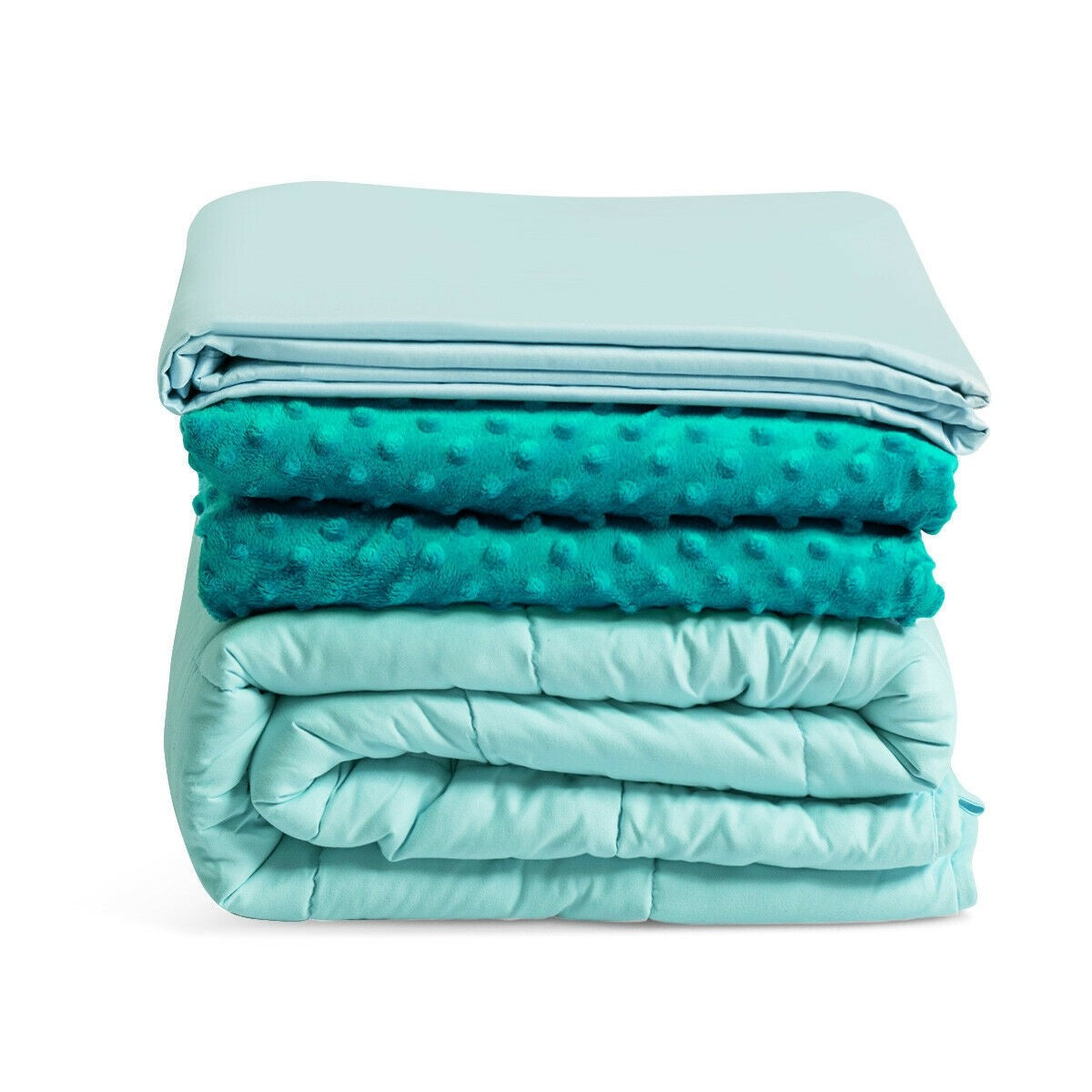 Giantex Kids Weighted Blanket with Duvet Covers, Hot and Cold Duvet Cover Set, 60 " x 41" | 7lbs 