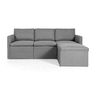 Convertible Sectional Sofa Couch, Modern L-Shaped Sectional Couch 3-Seat Sofa 