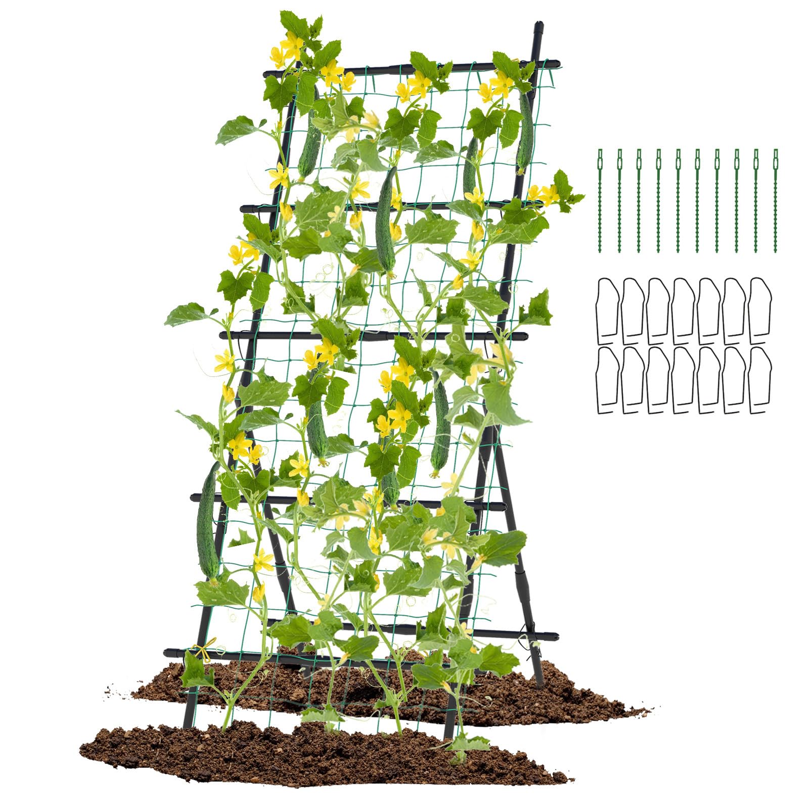 Giantex Cucumber Trellis, Trellis for Climbing Plants Outdoor