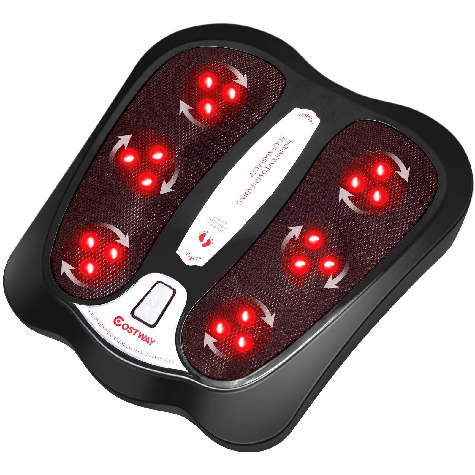 Giantex Foot Massager Shiatsu Feet Spa with Infrared Heating&18 Massage Nodes, Black 