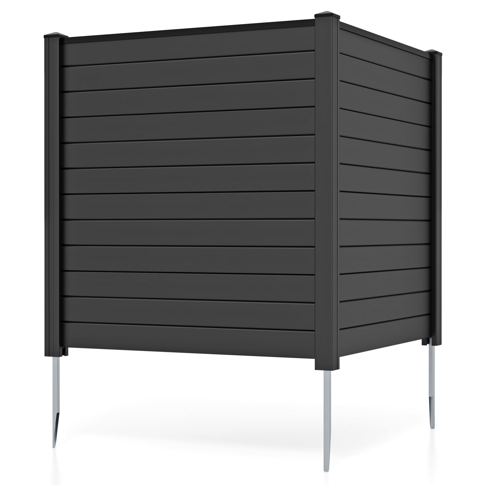 Giantex Air Conditioner Fence 2 Panels - 48''W x 48''H Outdoor Privacy Screen with Upgraded Metal Stakes