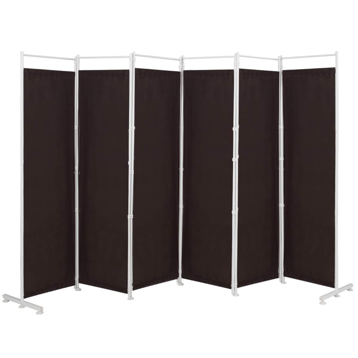 Giantex 6 Panel Room Divider, 6 Ft Folding Screen with Steel Support Base 