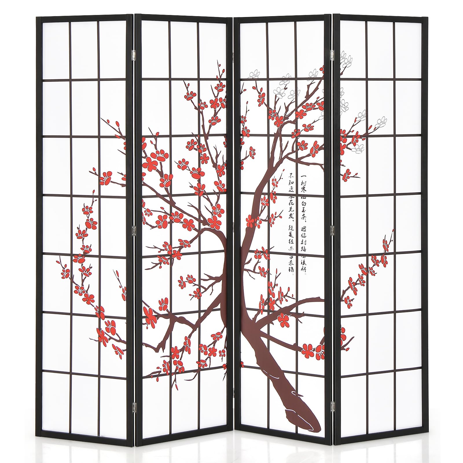 Giantex Room Divider, 4 Panel 6 Ft Room Dividers and Folding Privacy Screens 