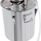 Giantex 10 Gal Alcohol Still,2 Pots Stainless Steel Alcohol Still, Multi-purpose Home Brewing Kit for DIY Whiskey, Brandy, Beer, Silver