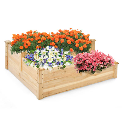 Giantex Raised Garden Bed, Wood Planter Box for Vegetables Flowers Fruit Herb, Easy Assembly (42.5" Lx34.5 Wx14.5 H) 