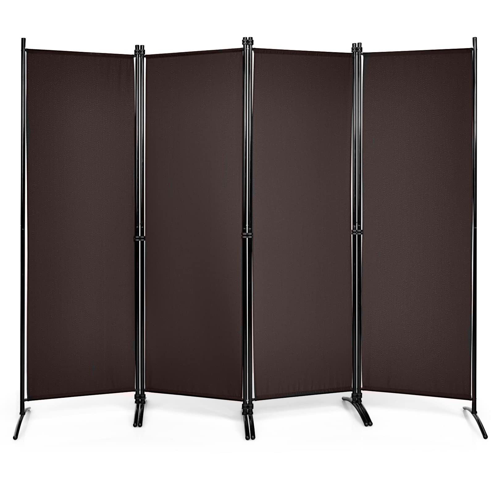 Giantex 4 Panel Room Divider, 5.6Ft Folding Screen, Home Office Freestanding Tall Partition 