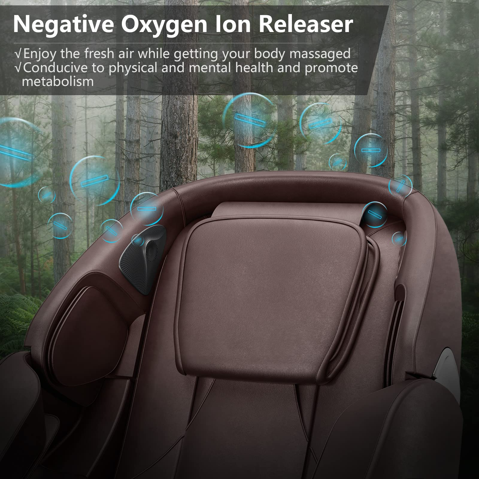 Giantex SL Track Massage Recliner Zero Gravity W/Negative Ion Generator 
