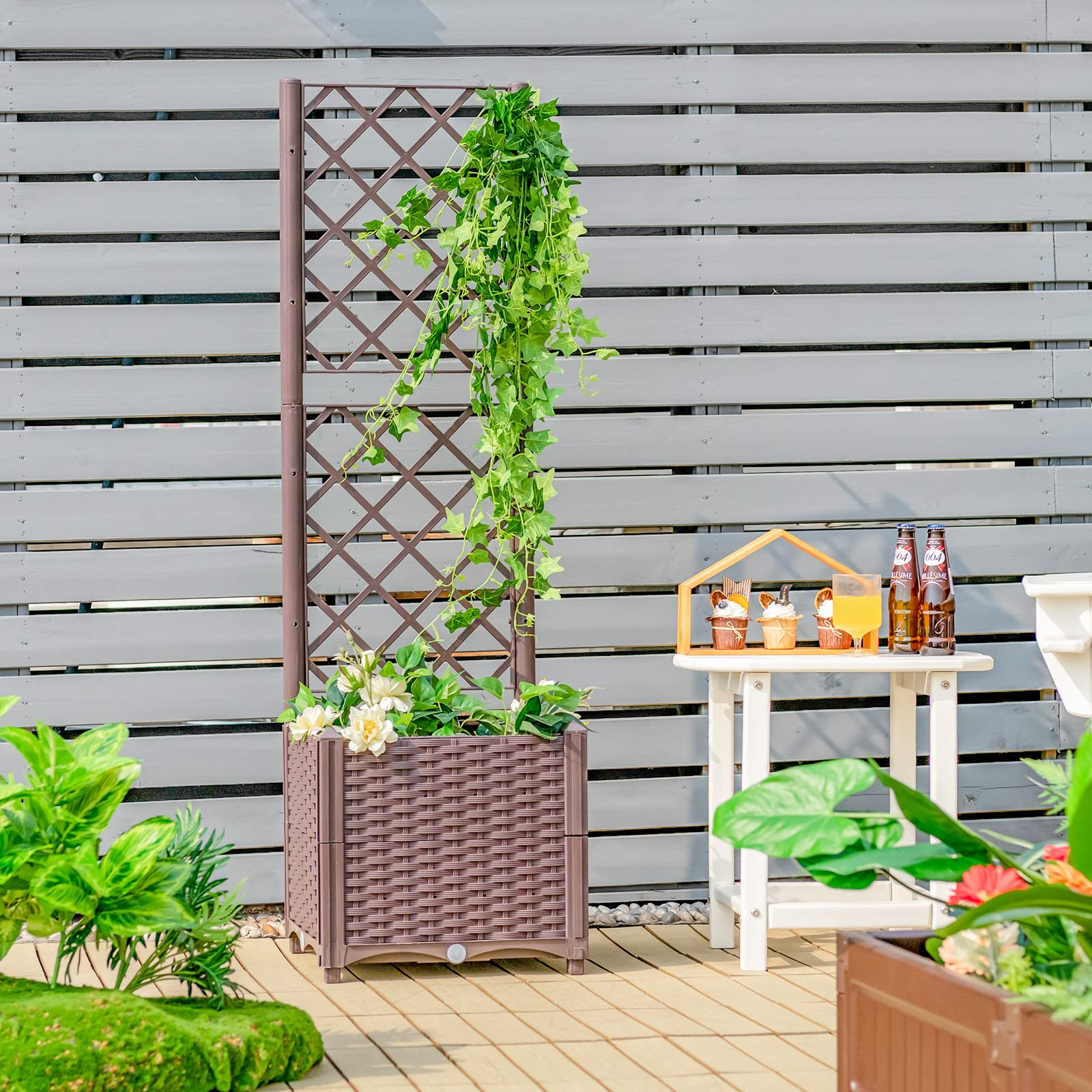 Giantex Raised Garden Bed with Trellis 
