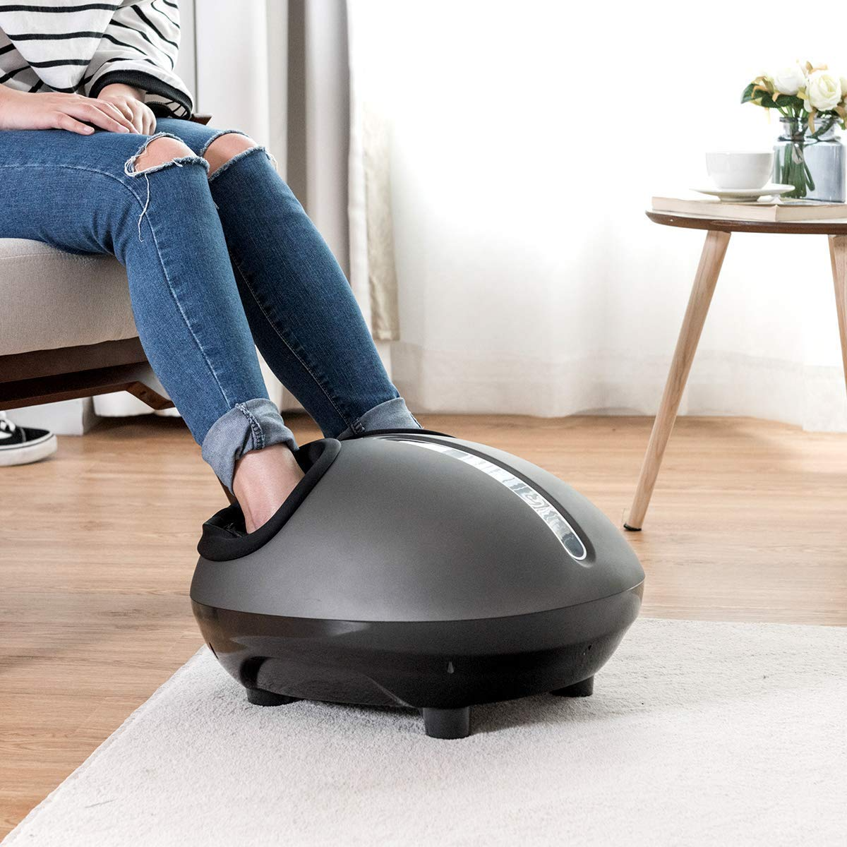 Giantex Shiatsu Foot Massager Machine with Deep-Kneading Air Compression & Heat 