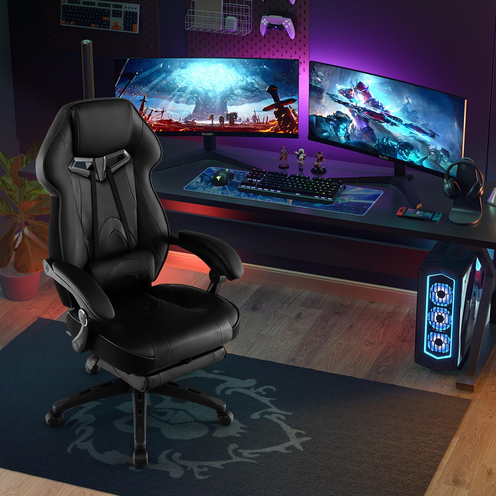 Giantex Gaming Chair with Footrest for Adults 