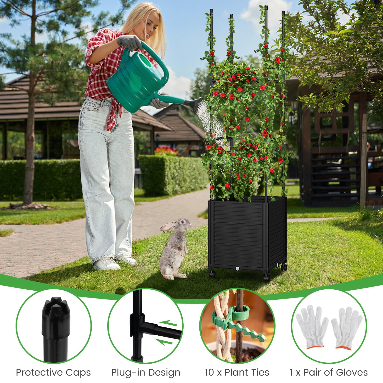 Giantex Raised Garden Bed on Wheels 