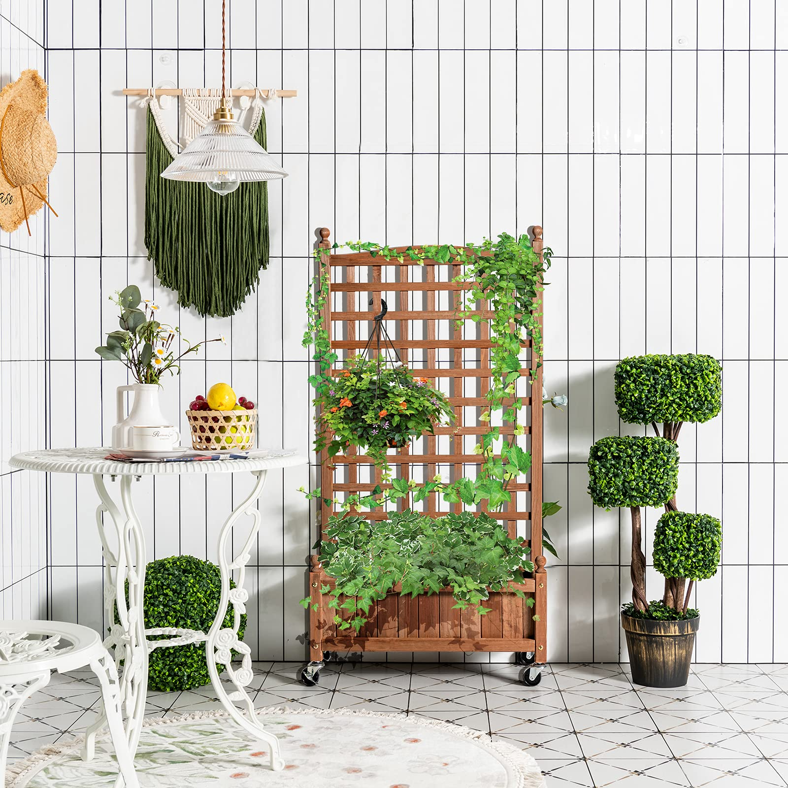 Flower Box for Plant Climbing (25'' x 11'' x 50'') 