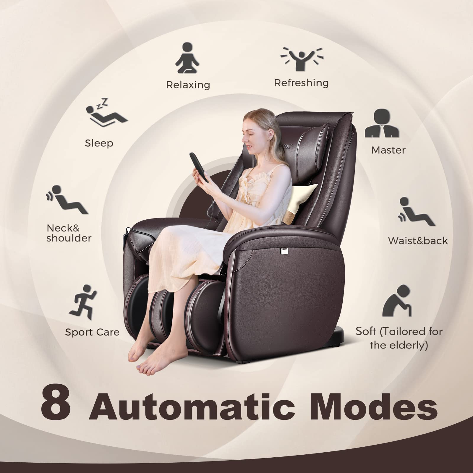 Giantex Full Body Massage Chair - Zero Gravity SL Track Electric Recliner with Reversible Footrest 