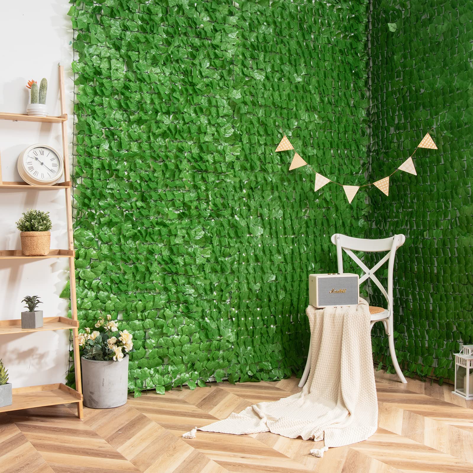 Giantex 118" x 39.4" Artificial Hedges Fence Faux Ivy Vine Greenery Wall 