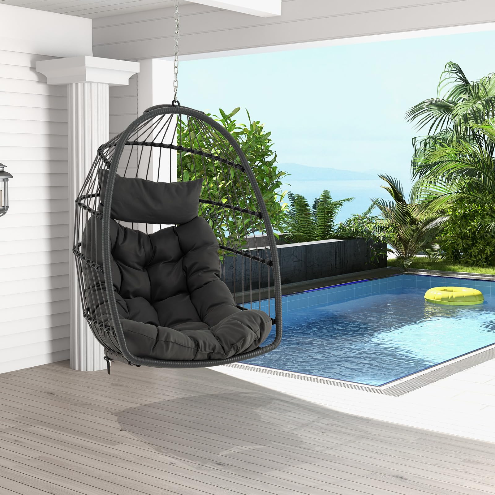 Giantex Foldable Hanging Egg Chair - Egg Swing Hammock Chair 