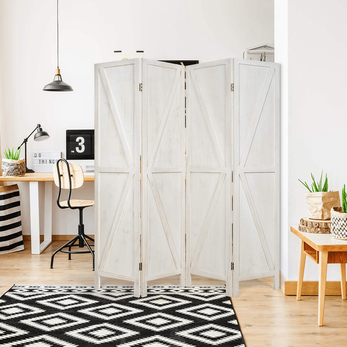 Copy of Giantex 4 Panel Folding Screen, 5.6 Ft Screen Room Divider 