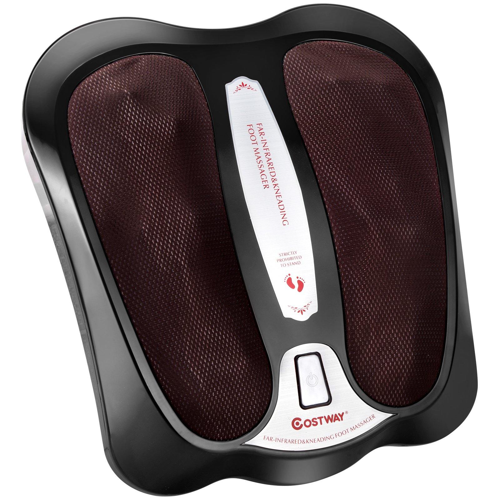 Giantex Foot Massager Shiatsu Feet Spa with Infrared Heating&18 Massage Nodes, Black