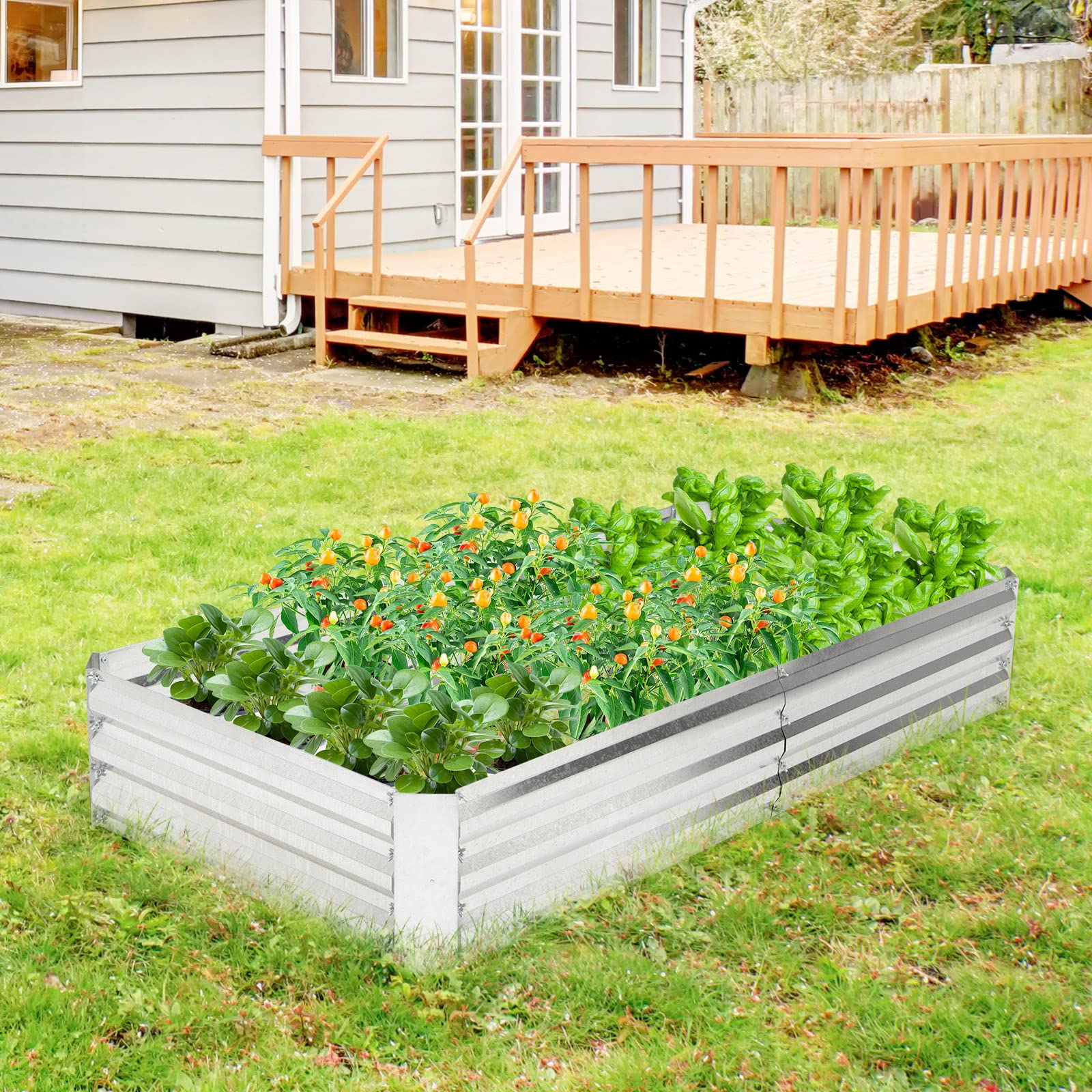 Giantex Galvanized Raised Garden Bed 