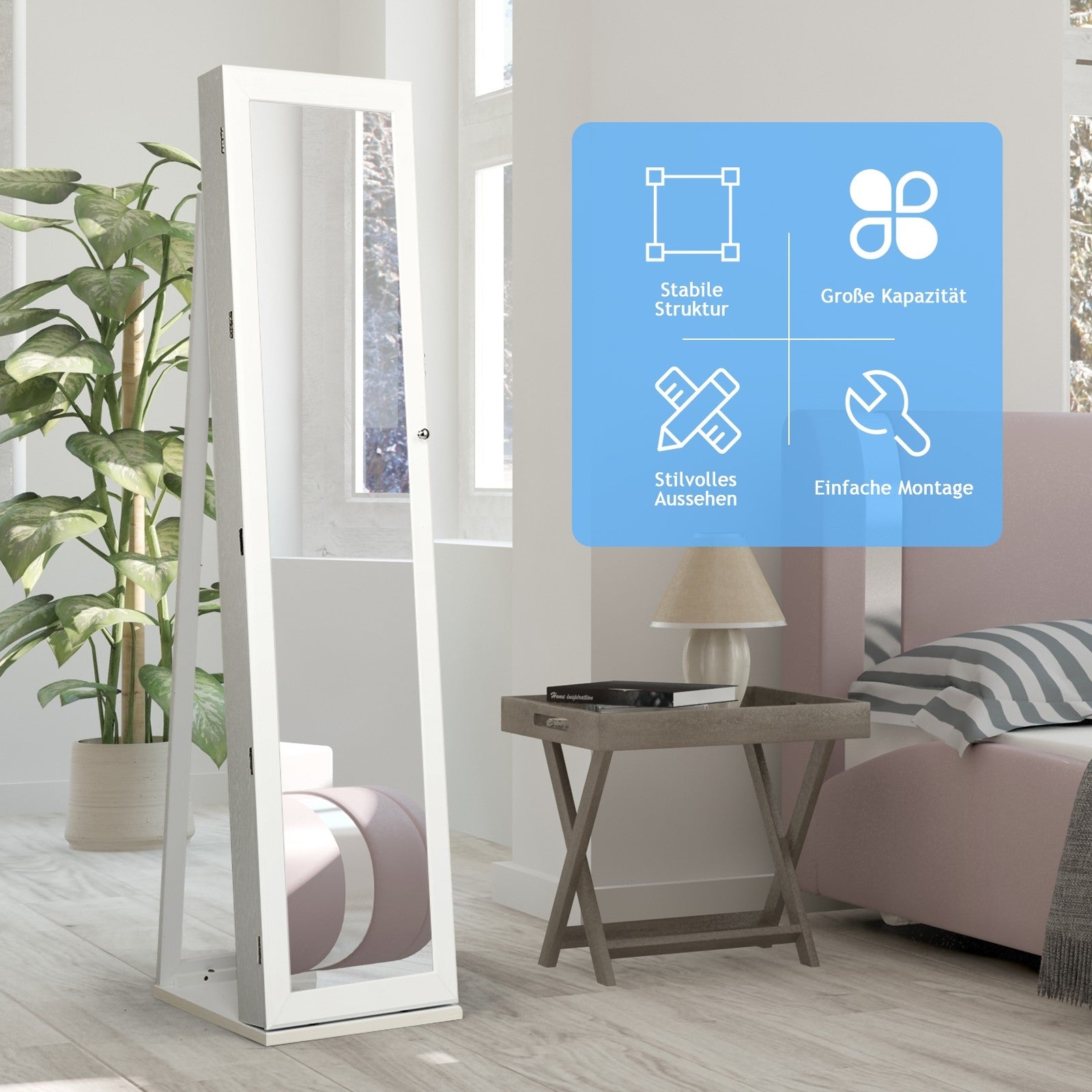 CHARMAID | Standing Jewelry Armoire 