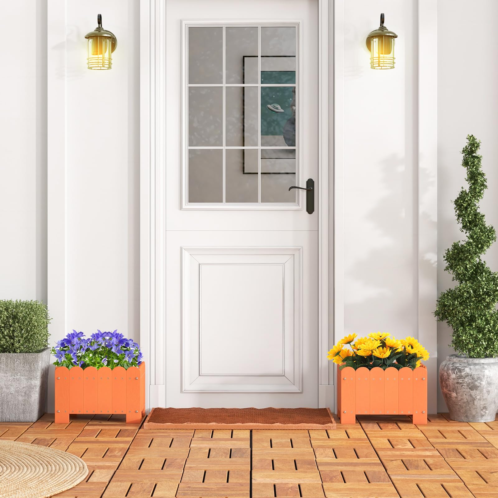 Giantex 2 Pack Rectangular Planter Box 
