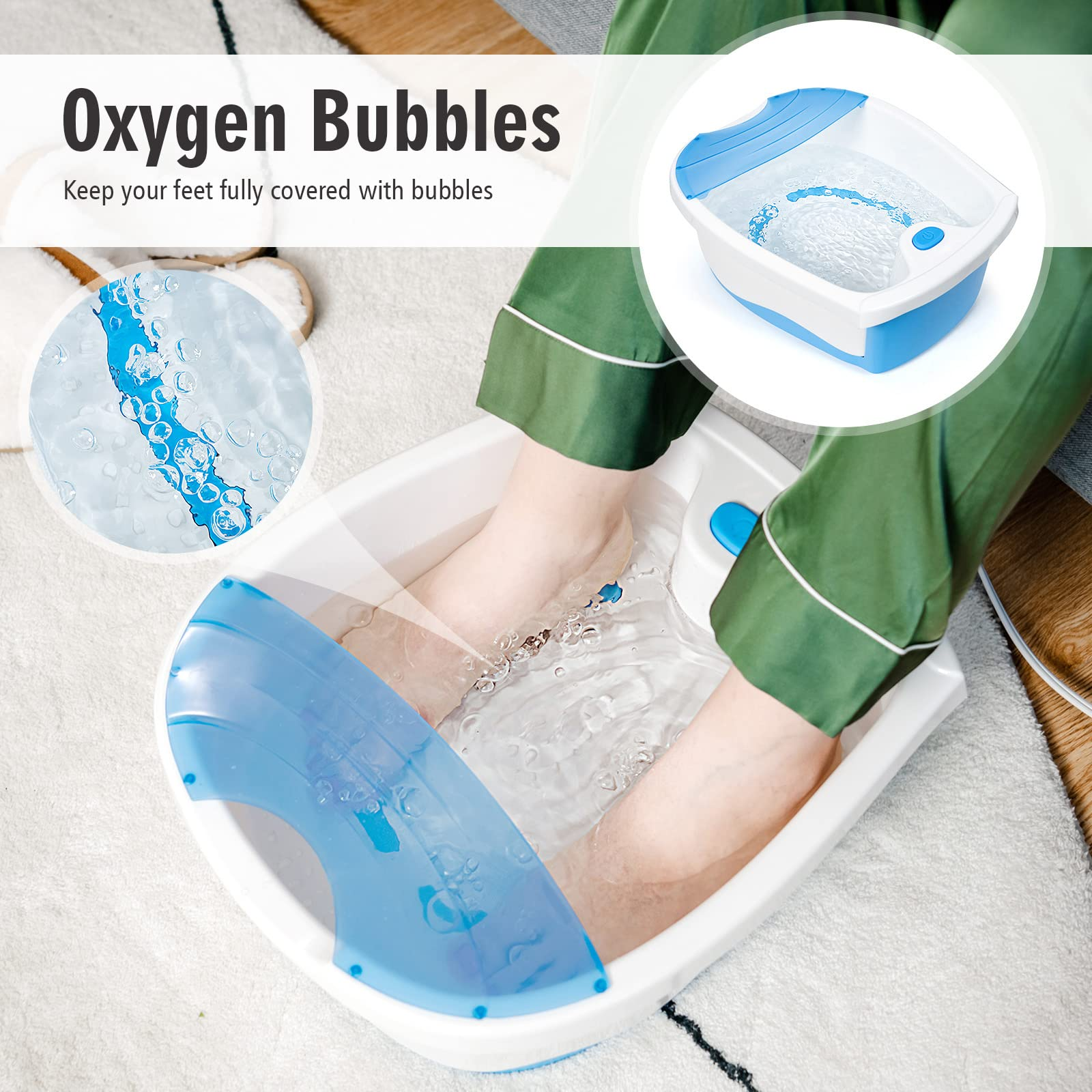Giantex Foot Spa Bath W/Smooth Bubble Massage 