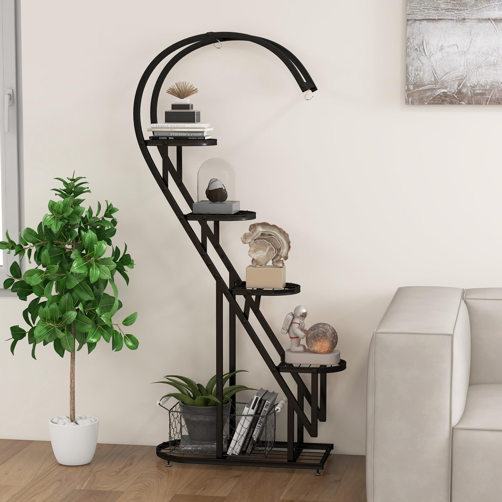 Giantex 5 Tier Metal Plant Stand Indoor 