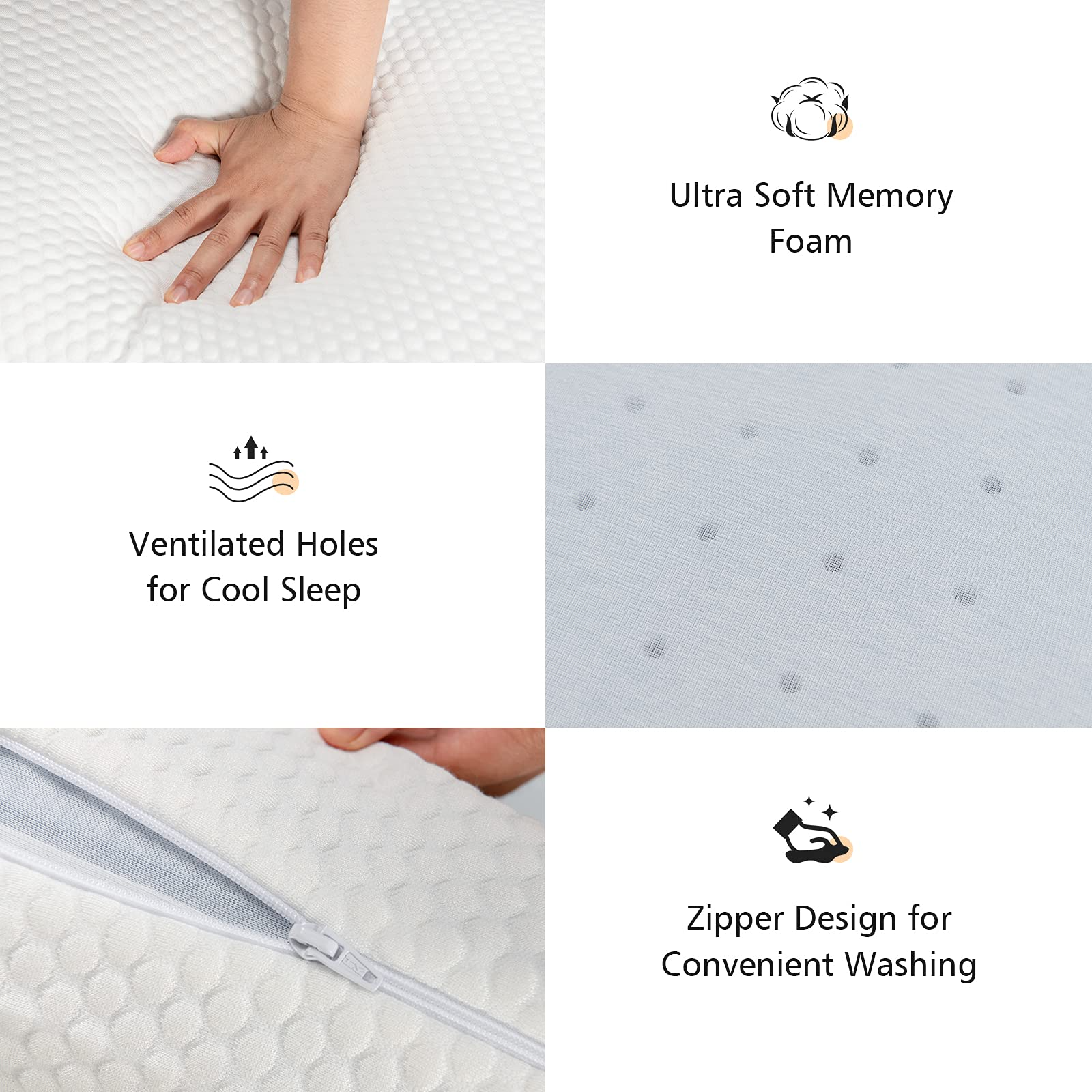 Giantex Memory Foam Pillow 2 Pack 