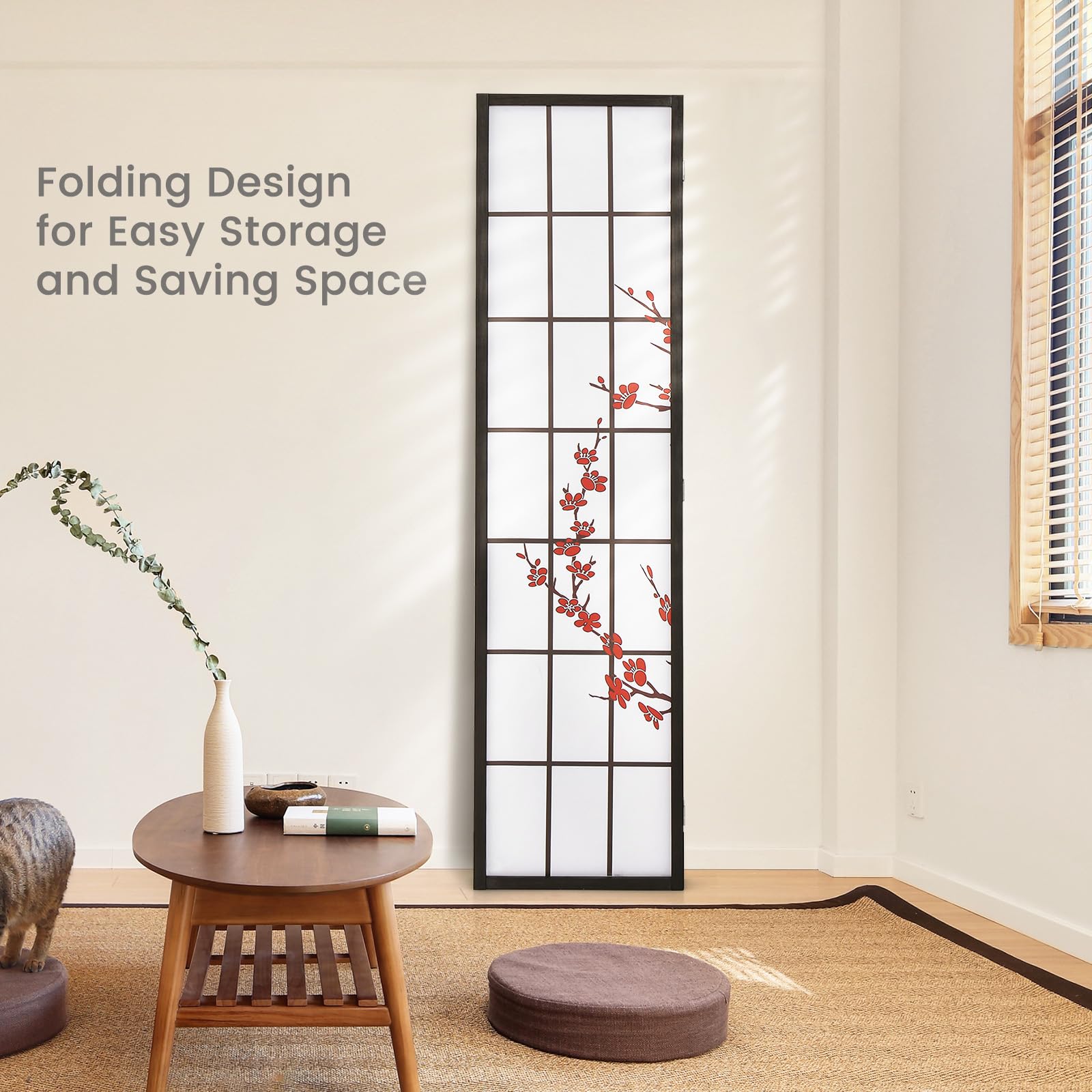 Giantex Room Divider, 4 Panel 6 Ft Room Dividers and Folding Privacy Screens