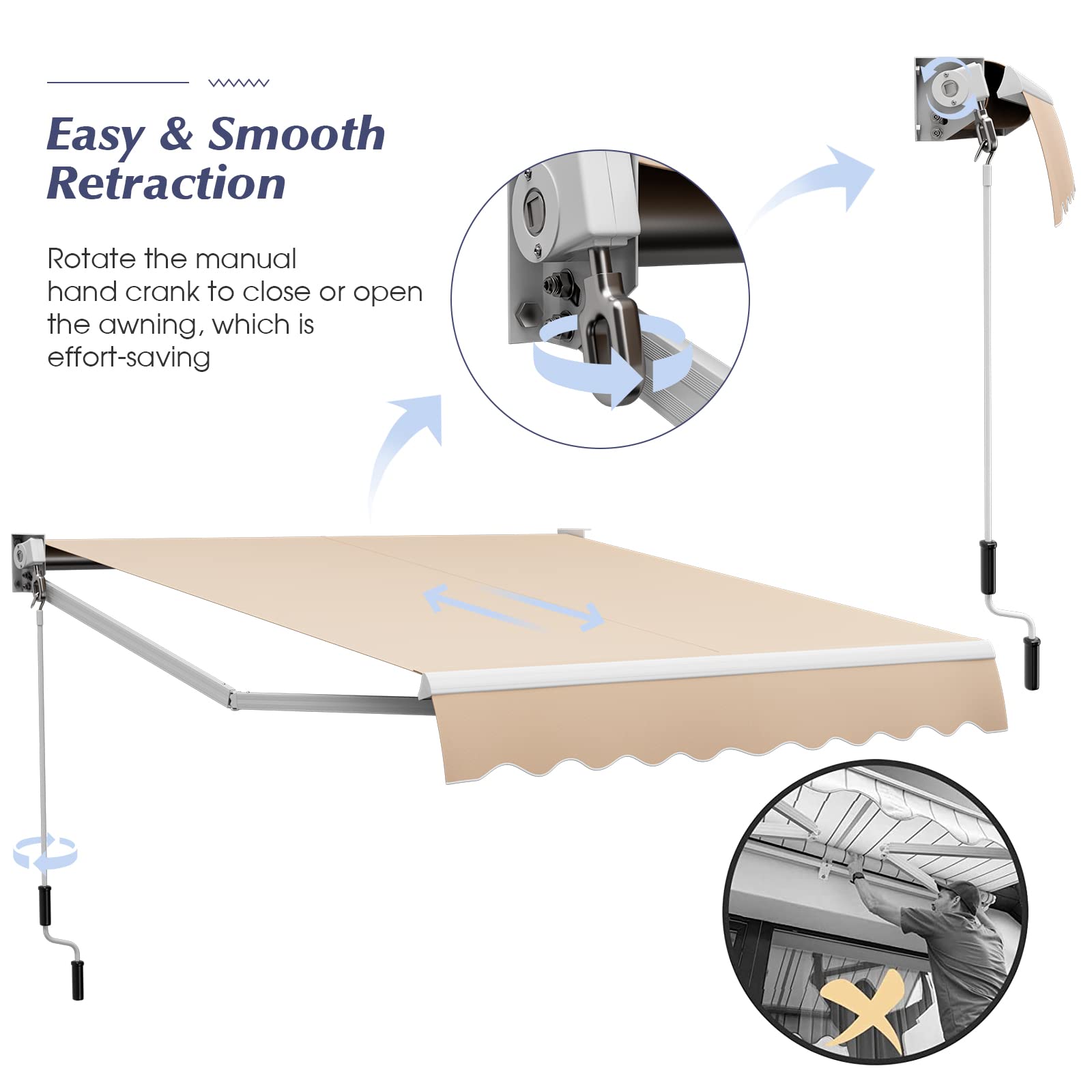 Giantex Retractable Awning for Patio