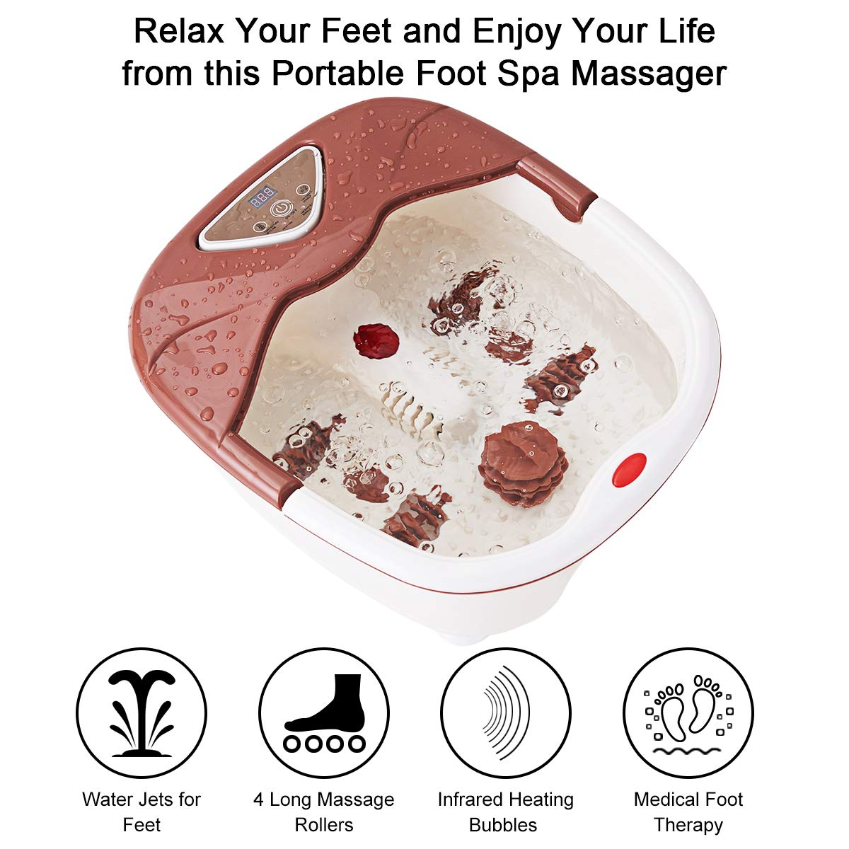 Giantex Foot Spa Bath Massager with Heat 