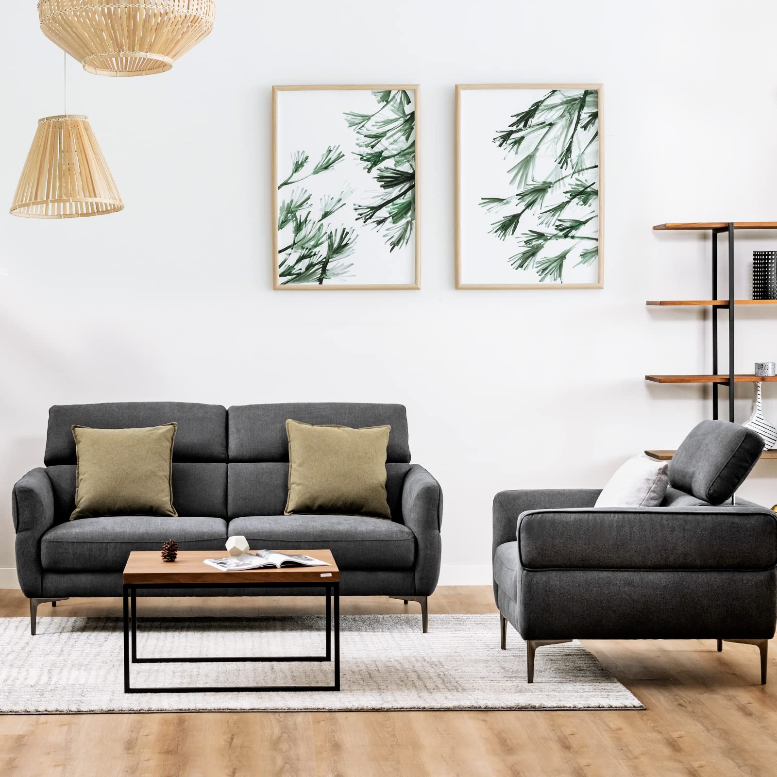 Giantex Sofa Couch and Accent Chairs Set 