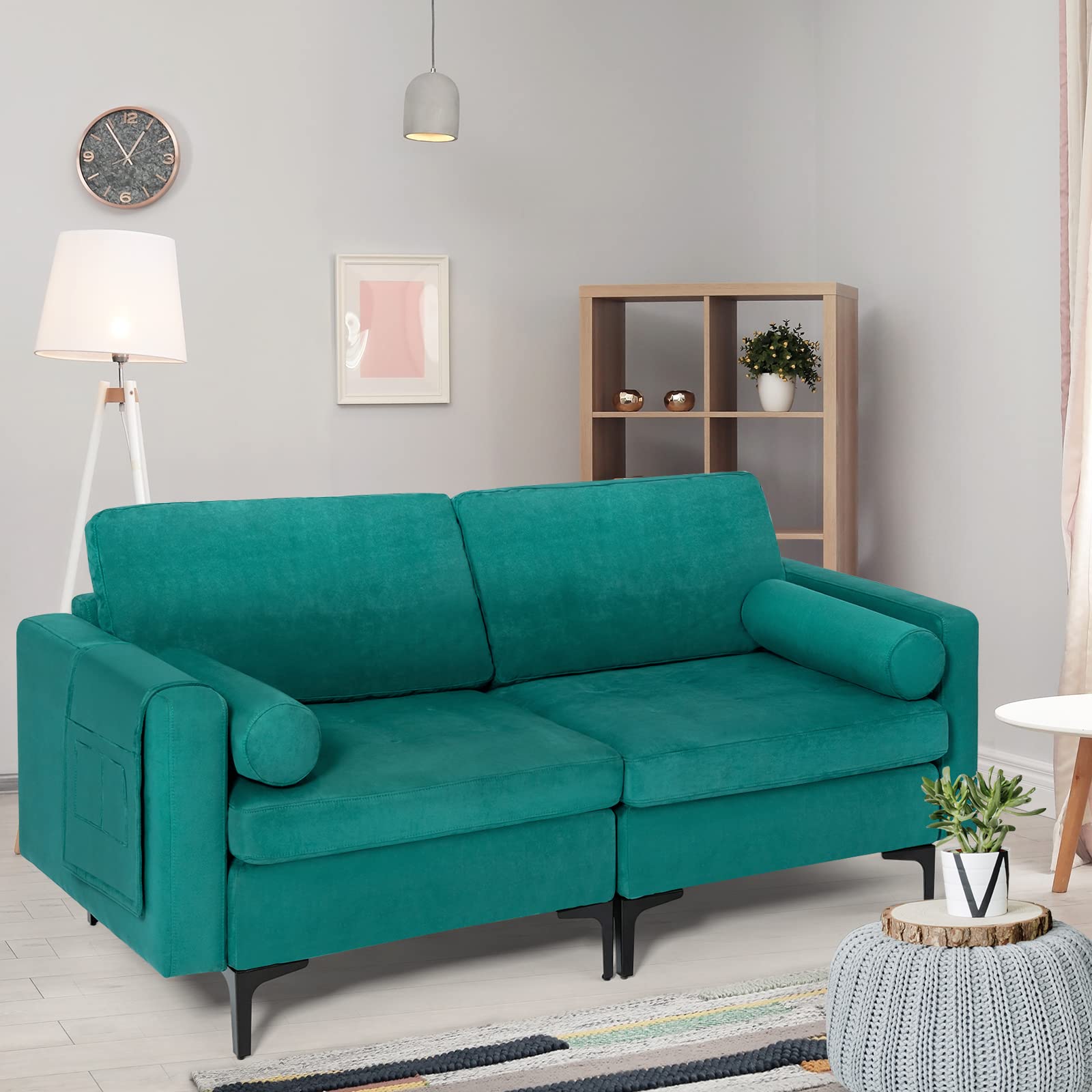 Giantex 68" Modern Loveseat, 2-Seater Sofa Couch 